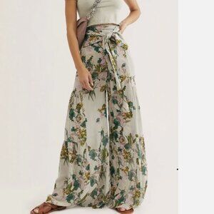 Free People Aloha Wide Leg Pants, Mint green, XS